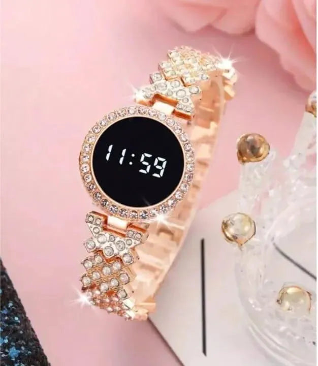 Crystal Glow Digital Watch