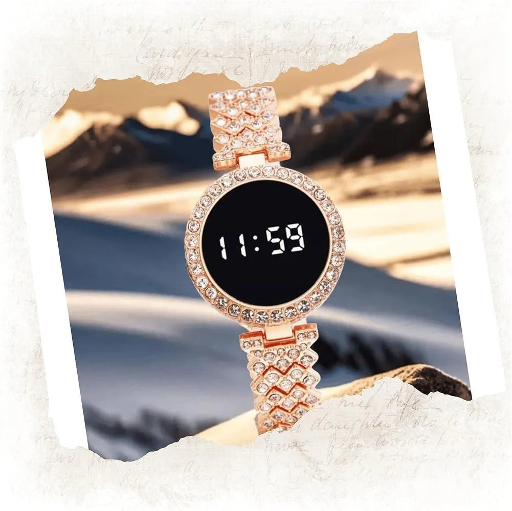 Luxury Rhinestone Digital Watch