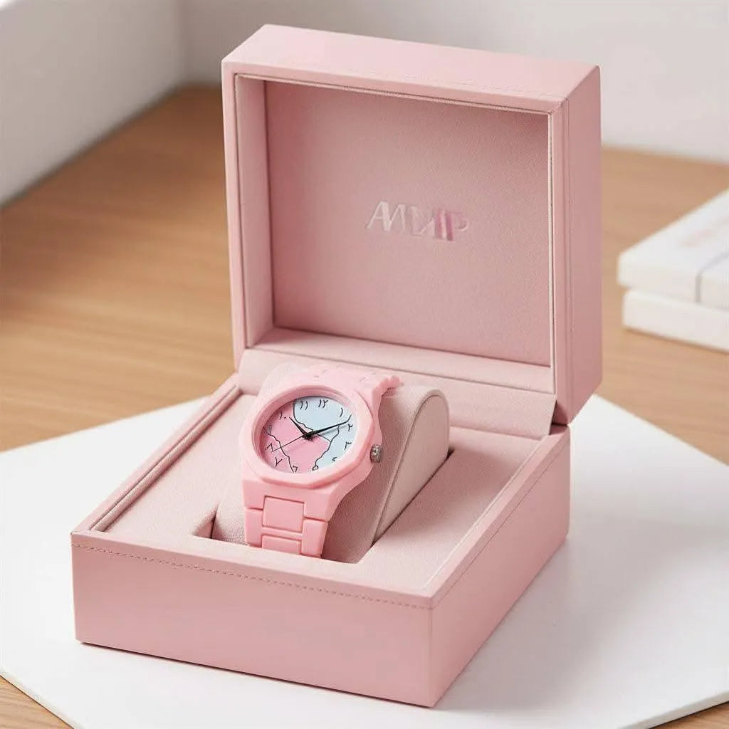 Pink Arabic Dial Watch